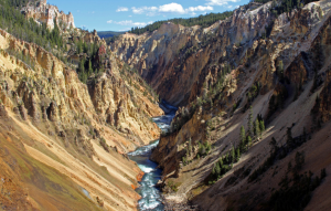 A canyon with the river