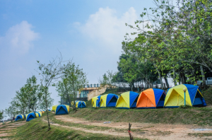 colorful tents